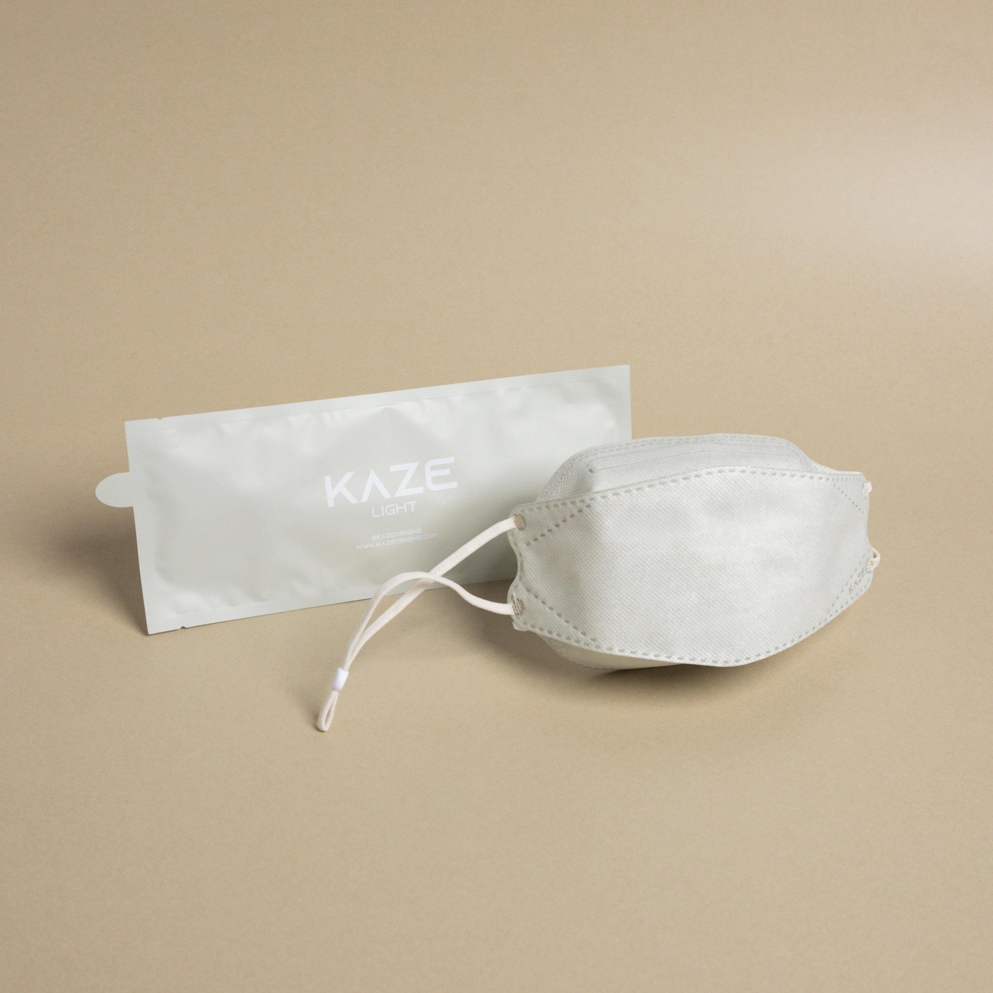 kaze light face mask silver grey
